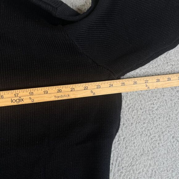 Quacker Factory Sweater Womens 1X Black Halloween Trick or Treat Ghost Pumpkin - Picture 12 of 12